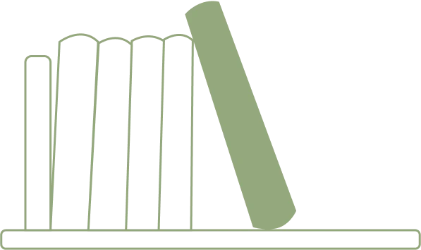 A row of books with one book leaning outward